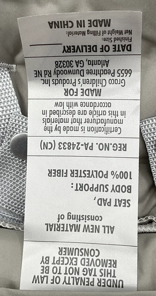 Cubierta de asiento de tela de repuesto Graco Slim Spaces Swing Reign Foto 4 de 4