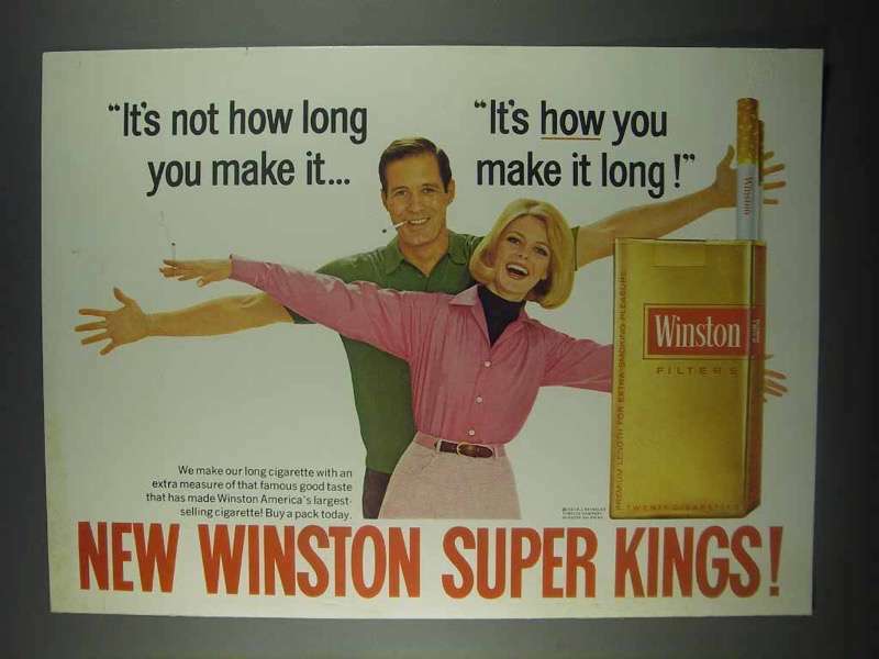 1967 Winston Super Kings Cigarettes Ad