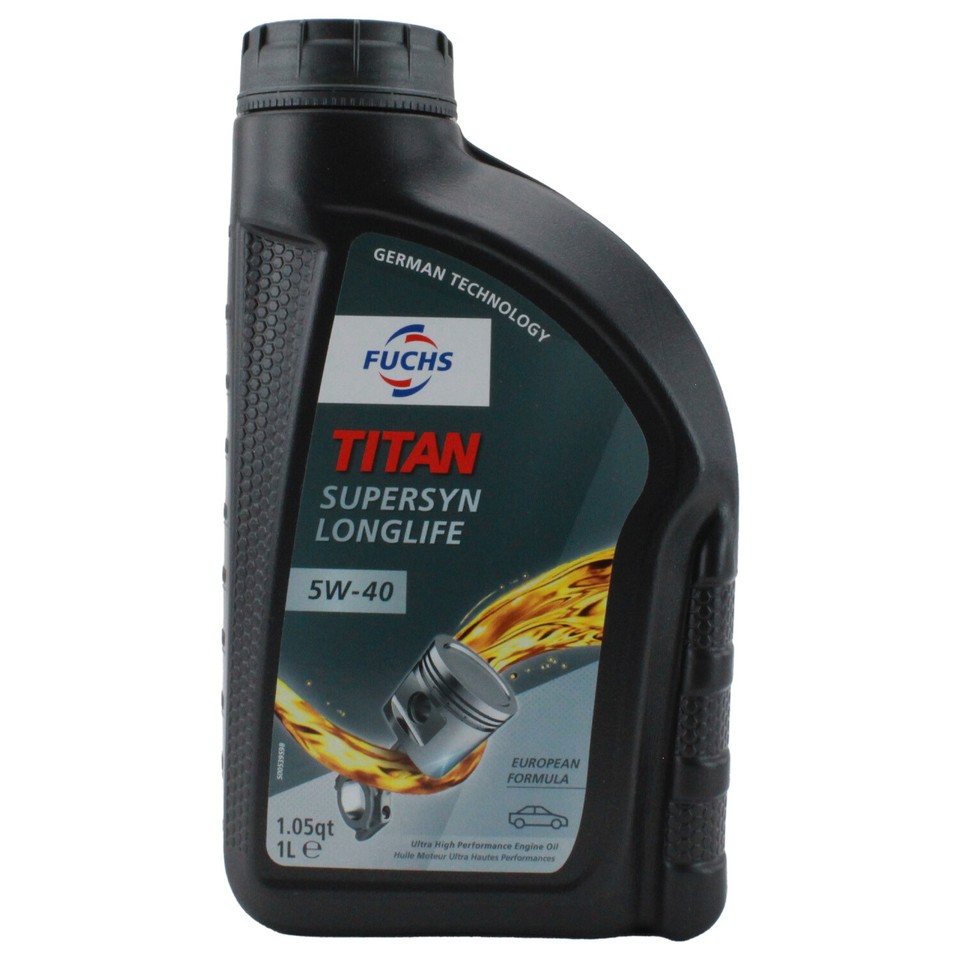 Fuchs Motoröl 5W-40 Fuchs Titan Supersyn 5W-40 Motoröl - Hochwertiges Leichtlauföl 5 Liter 5w 40 Motoröl