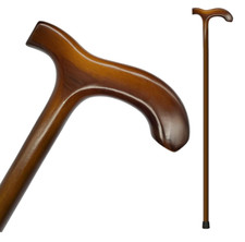 Wooden Walking Cane for Men Women One Piece Wood Cane 36 Inch Wood Walking Stick