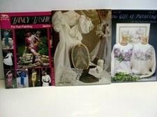 3 Craft Fabric and Wood Decorative Tole Painting Books w/Pattern  Instructions