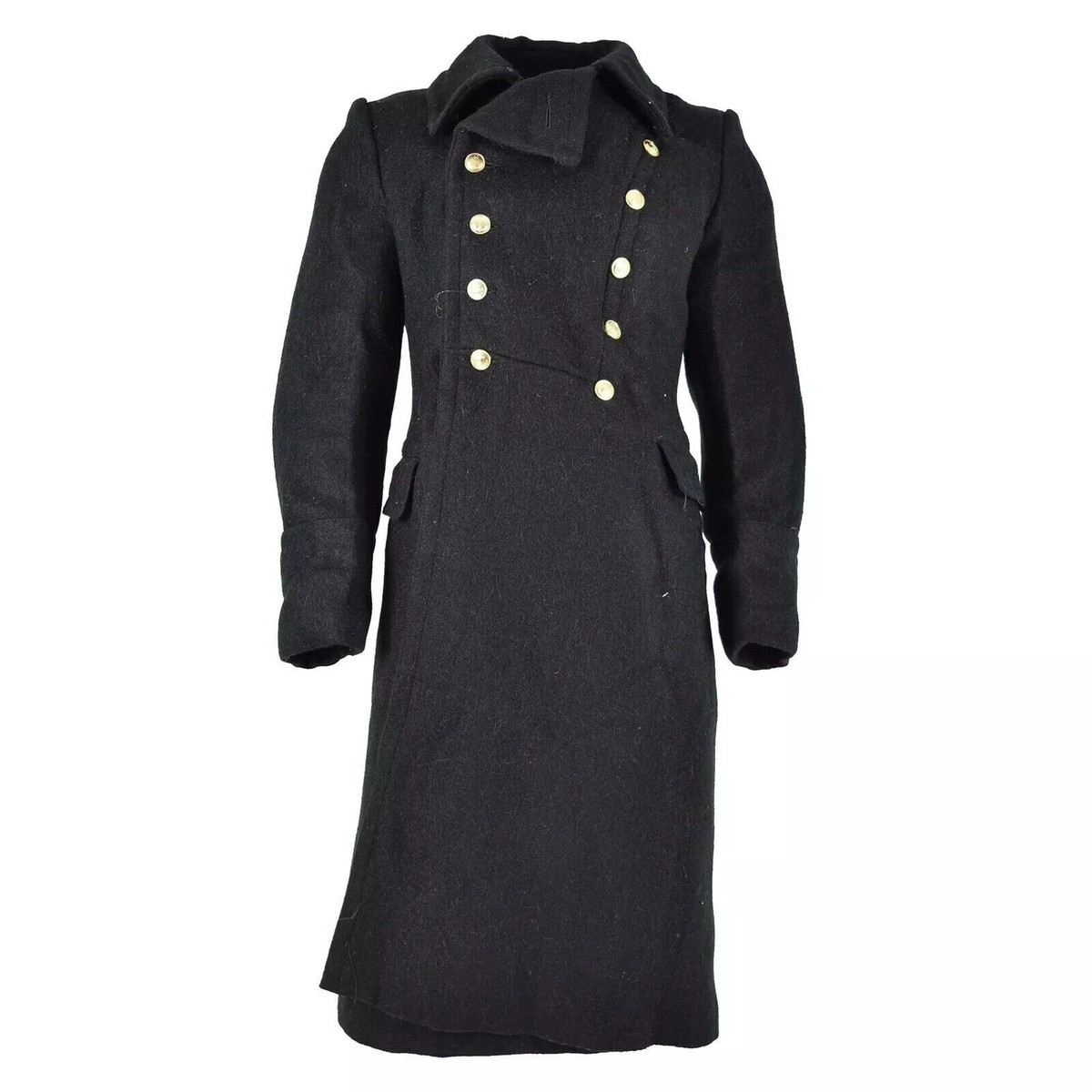 Soviet Union Russian army Overcoat Black long Officers Black