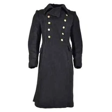 Inspired Soviet Union Russian army Black long Officers Black Wool Overcoat