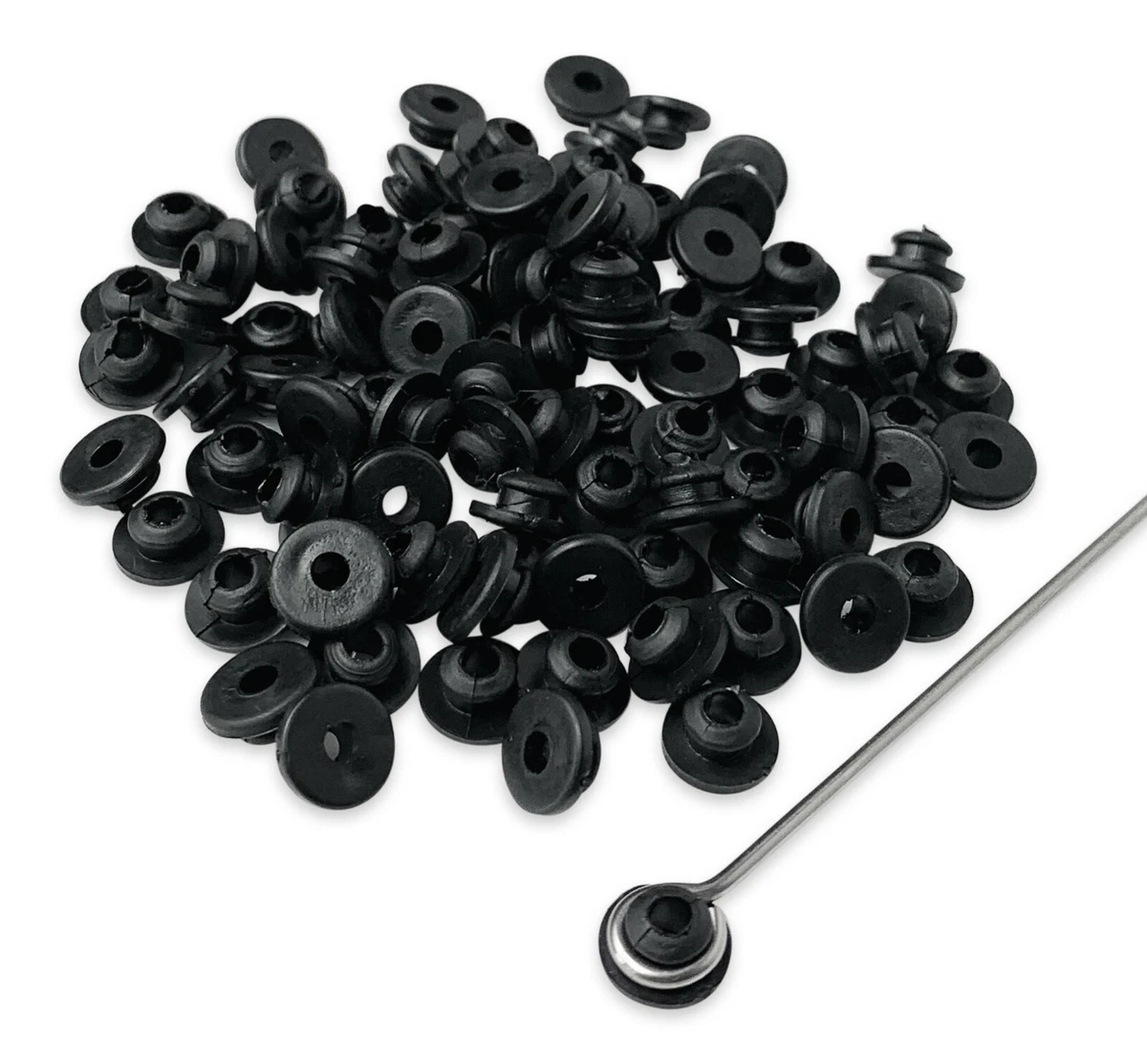 100 x Black TATTOO Needle Rubber Grommets Nipples UK eBay