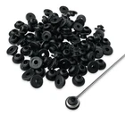 100 x Black TATTOO Needle Rubber Grommets Nipples - UK!