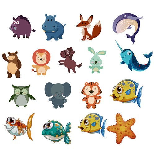20 Pcs Bathtubs for Toddlers Stickers Tile Terrestrial Animal eBay