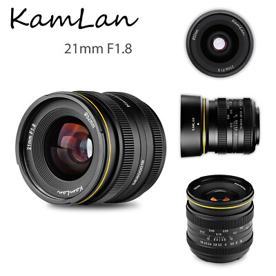 US KamLan 21mm F1.8 Wide-Angle Manual Focus Lens For Fujifilm FX Mount Camera
