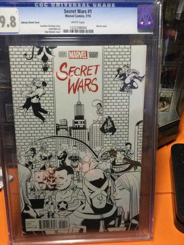 SECRET WARS 1 CGC 9.8 ZDARSKY SKETCH COVER AWESOME COMIC - Picture 3 of 10
