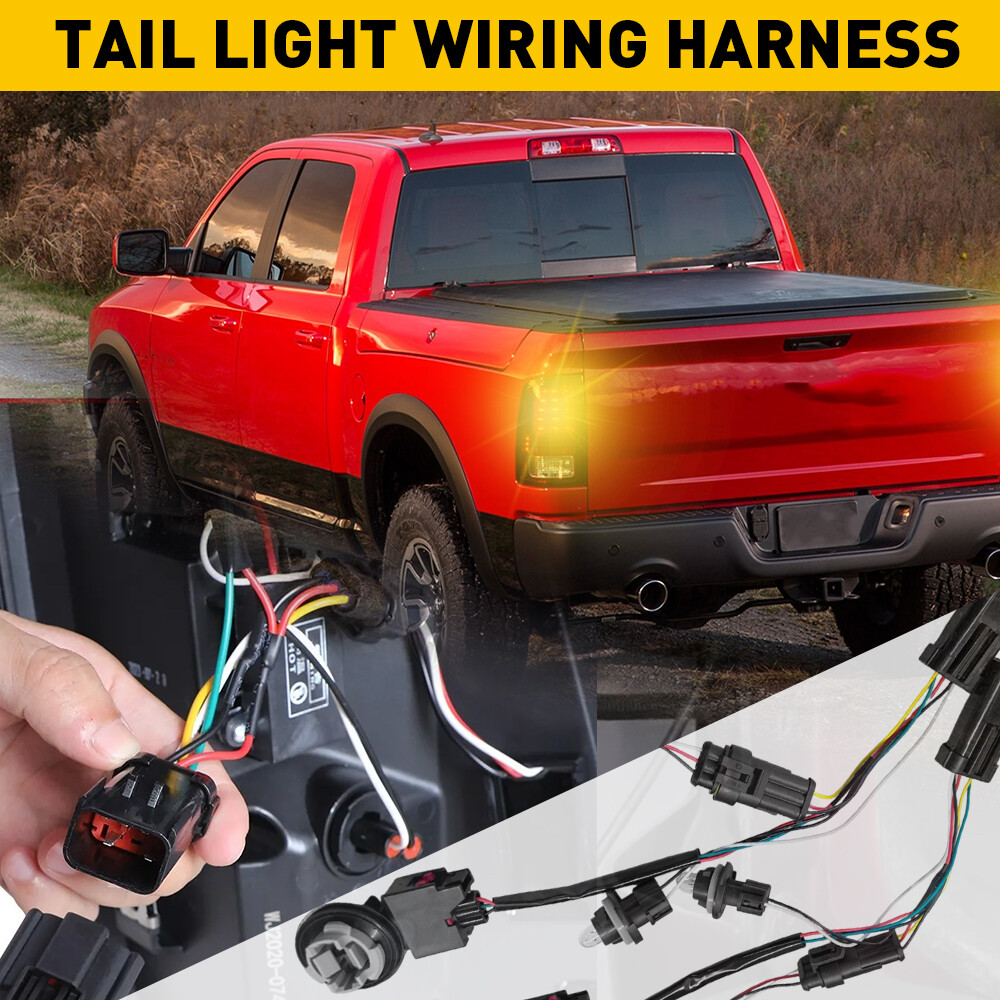 Rear Tail Light Wiring Harness for RAM 1500 2013-2022 2500 3500 OE 55277415AA