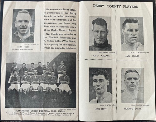 Derby County vs Manchester United FA Cup Halbfinale 13. März 1948 - Bild 4 von 5