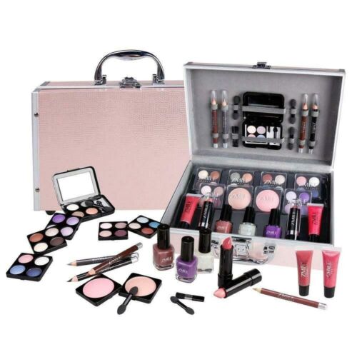 42pc VANITY CASE BEAUTY COSMETIC SET GIFT TRAVEL MAKE UP BOX STORAGE CARRY KIT - Picture 1 of 4