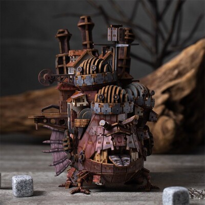 Studio Ghibli Howl's Moving Castle 3D Wooden Puzzle Kit ki-gu-mi