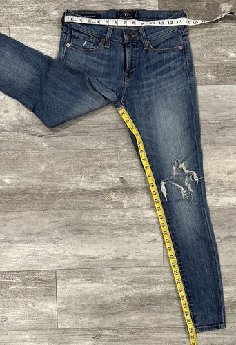 Lucky Brand Brooke Skinny Low Rise Jeans Womens Size 0/25 Distressed 29” inseam - Picture 2 of 9