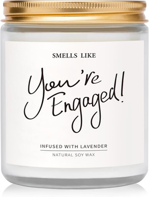 Lavender Scented Engagement Gift Candle for Couples and Newly Engaged