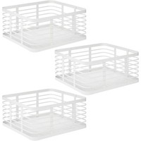 Mdesign Allzweckkorb Drahtkorb Gitterbox Aufbewahrung 3Er Set Metall Weiß