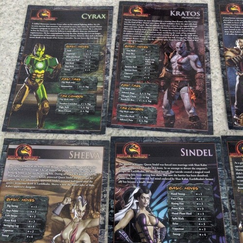 Mortal Kombat 8"X5" 28 Move Cards Collector's Edition - Picture 10 of 17