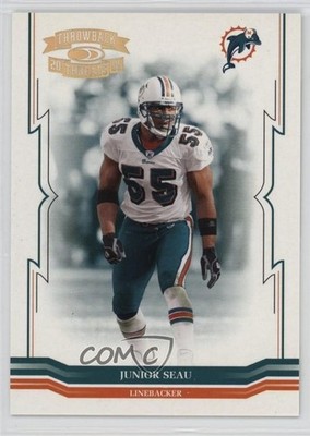 2005 Donruss Throwback Threads Gold Holofoil /99 Junior Seau #77 HOF 1rb1