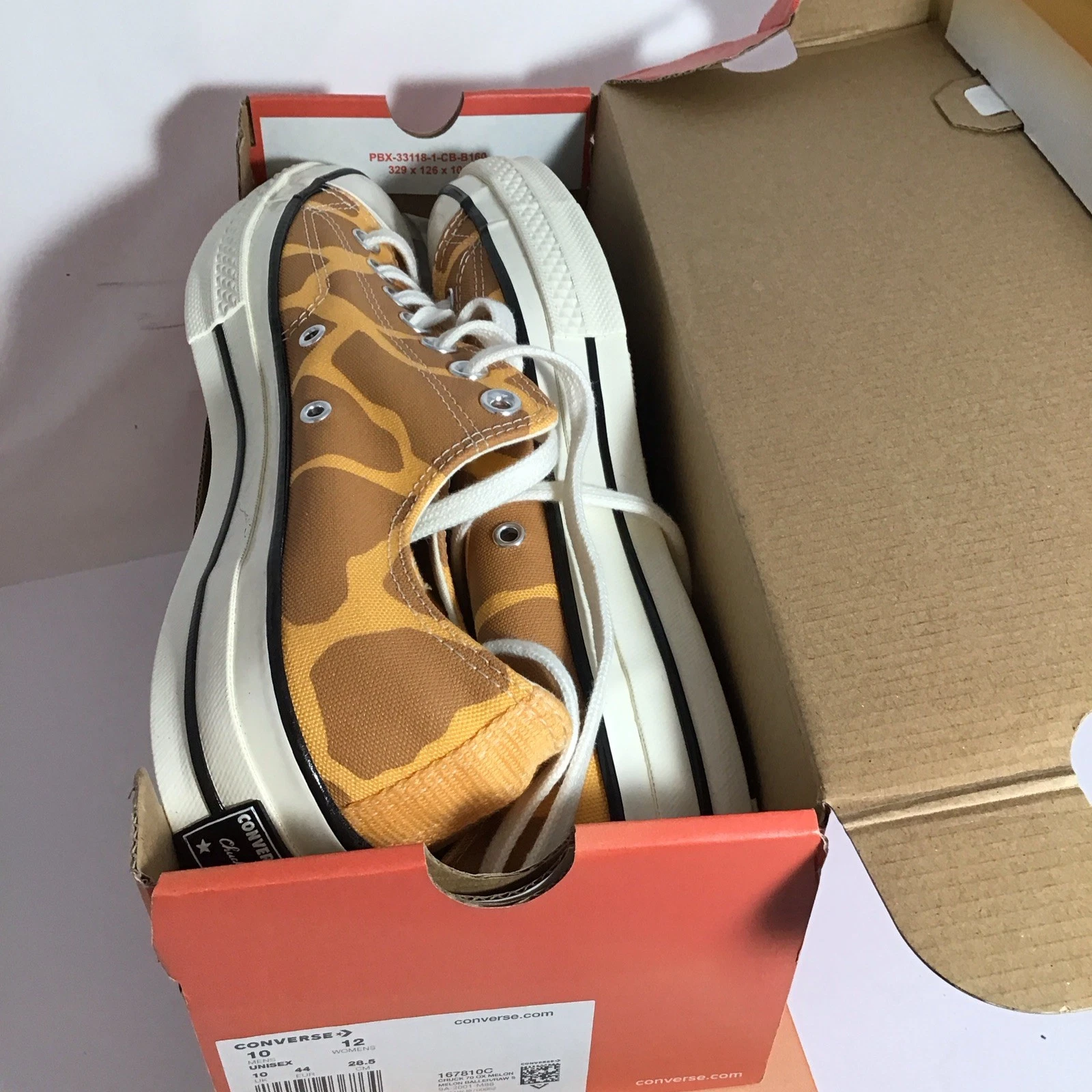 Converse Chuck Taylor All Star Low Orange Tan Camo Sneakers Men’s Sizes 10 ,11