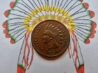 1873 Indian Head Cent, Open 3,  Looks Low AU