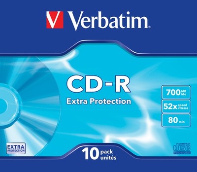 CD-R  Verbatim 700MB  10pcs Pack 52x SlimCase