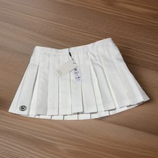 Lacoste Sporty & Rich Pleated Tennis Skirt Skort White BNWT Retro Size 46 XL