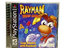 Rayman Brain Games Sony PlayStation 2001 Black Label Complete with Manual Tested