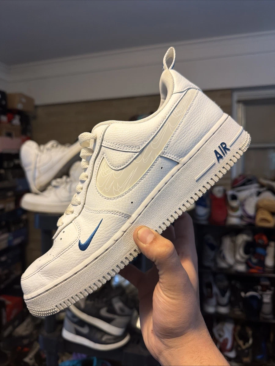 Nike Air‎ Force 1 \'07 LV8 \'Reflective Swoosh - White Dark Marina Blue Size 11.5 Air Force 1  main image 2