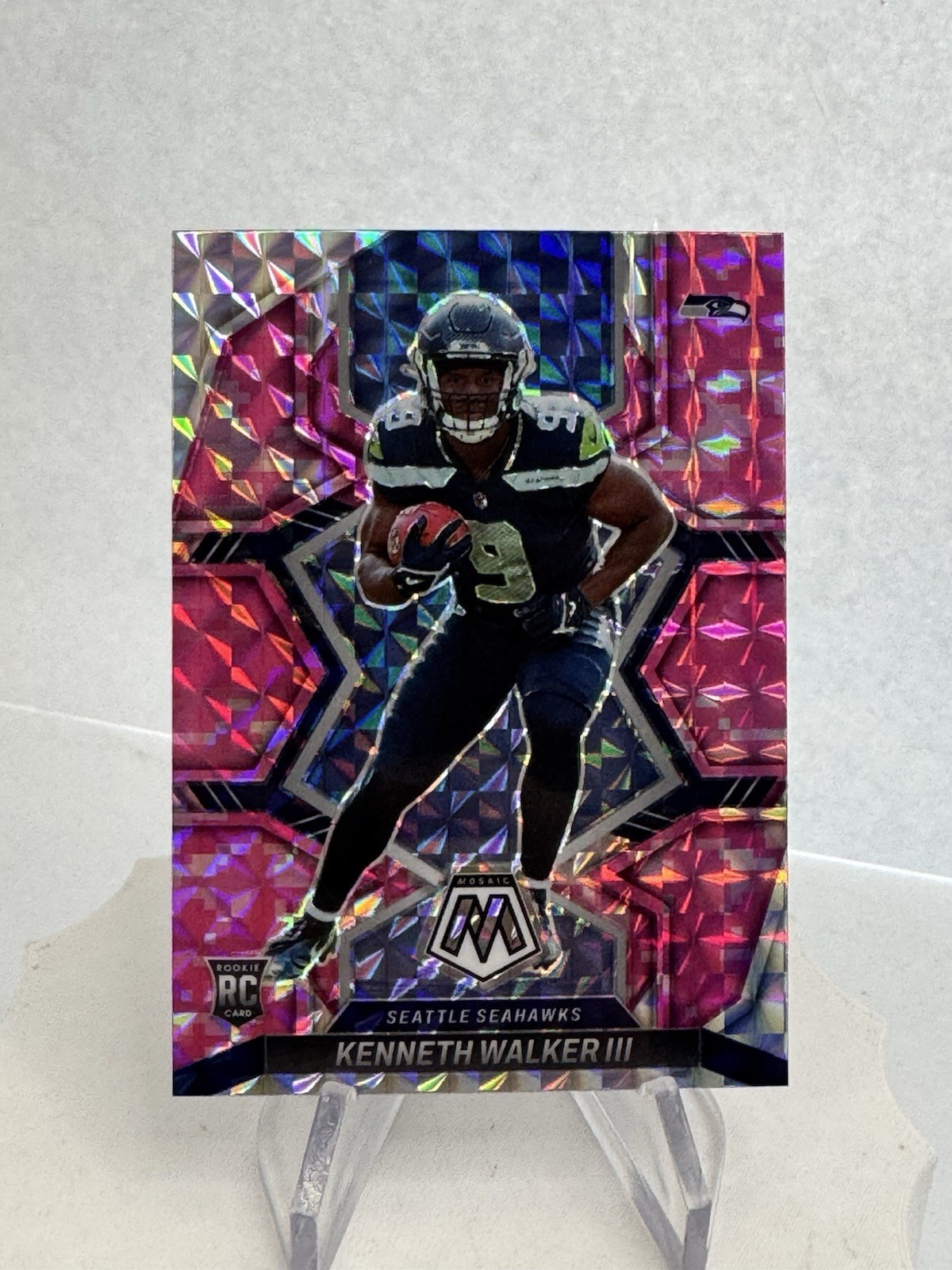 Kenneth Walker III 2022 Panini Mosaic Mosaic Camo Pink #308 RC Seattle Seahawks