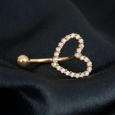 Heart Shape Belly Button Ring,