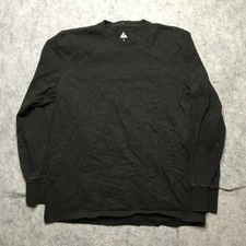 American Giant Premium Shirt Mens Medium M Black Long Sleeve Crewneck Made USA