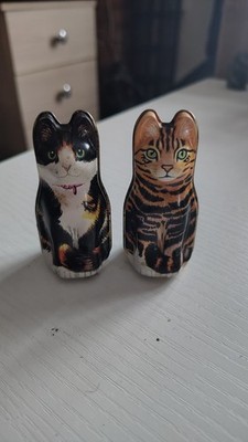 2 x Vintage Dana Kubick Katze Dose HunkyDory - 1986 - 2,5'' England