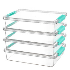 Vtopmart 6 Qt Plastic Storage Bins Lids Clear Sensory Bins Arts Crafts