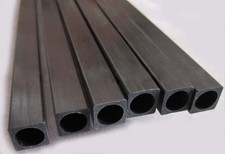 Carbon Fiber Tubes Square Rods 4pcs Pultruded DIY Craft Tubes