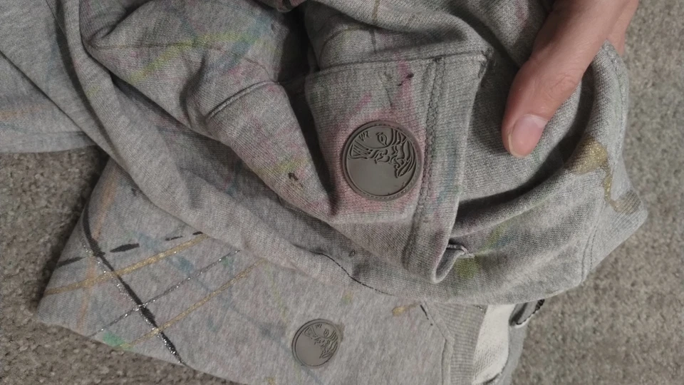 Sudadera Versace Gris M-L Herrajes Plateados Foto 4 de 4