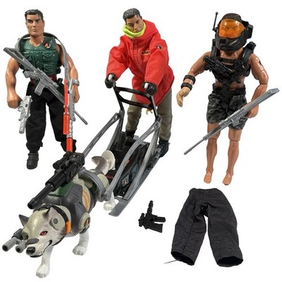 Action Man Polar Mission Hasbro 1996 + Hund & Schlitten + 2 Figuren Accessoires
