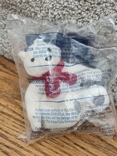 McDonalds 2002 Holiday Coca Cola Polar Bear Plush Happy Meal Toy Christmas