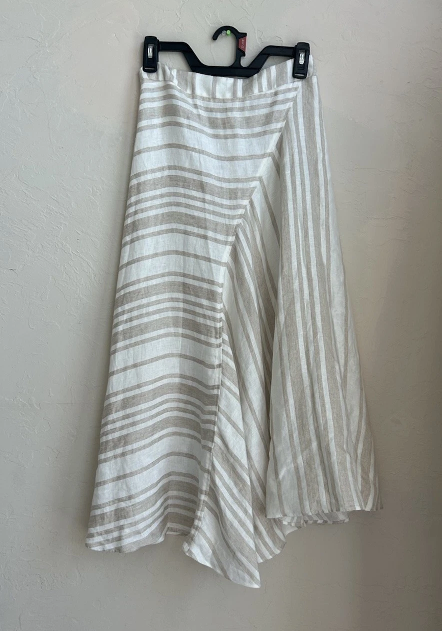 CO Collection Midi Skirt XS Designer 100% Linen Quiet Luxury Beach Resort Long
Opens in a new window