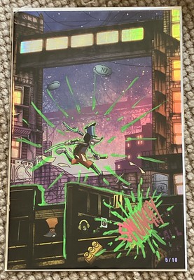 TOO MANY NINJA WILLIES FOIL - Signed & SKETCHED On  Drippy Ooze  By SMUNCHY 5/10