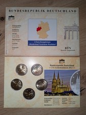 5 x €2 NRW Cologne Cathedral countries set from 2011 uncirculated in blister pack