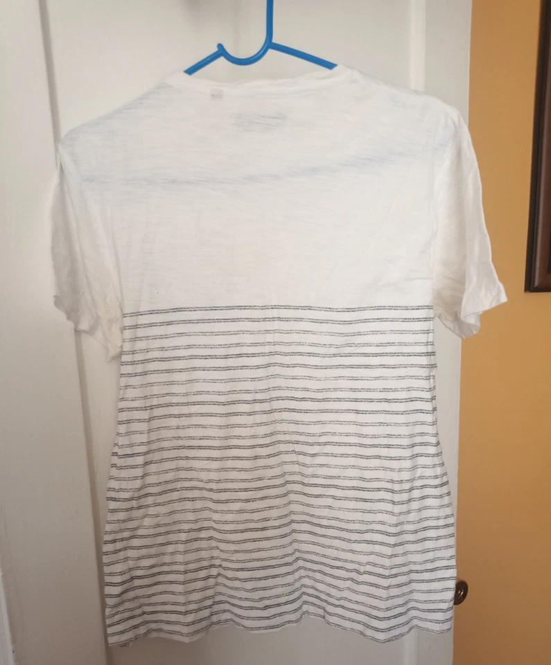 Sovereign Code men's T-shirt striped with palm tree printed chest pocket Size S - Image 3 of 4