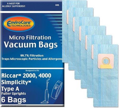 Efficient Dust and Allergen Protection: 6 Micro Filtration Vacuum Bags Included