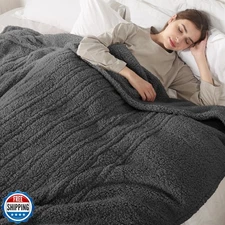 Full Size Heated Blanket, Electric Heated Blanket with 6 Heating Levels and 1