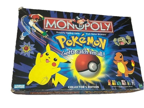 Vintage Retro Hasbro Pokemon Collector's Edition Monopoly Game 41357 COMPLETE! ￼