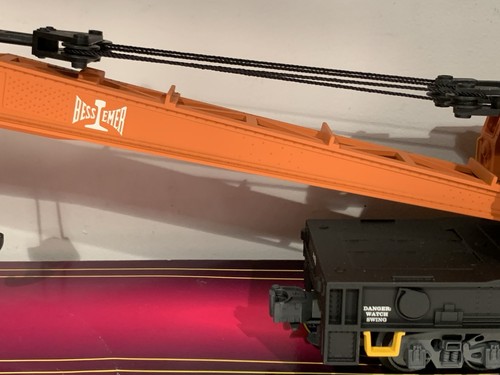 MTH PREMIER BESSEMER & LAKE ERIE KRANWAGEN! O SCALE WRECKER BOOM B&LE CUSTOM - Bild 3 von 20