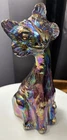 FENTON Mould AMETHYST CARNIVAL GLASS WINKING ALLEY CAT Mosser Made USA