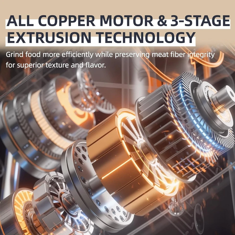 Embutidora elétrica de embutidos, automática, con 3 tubos de embutido y 1 tubo - Imagem 4 de 4