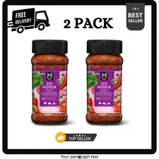 2 (PACK) Member s Mark Six Pepper Seasoning, 8.1 oz.