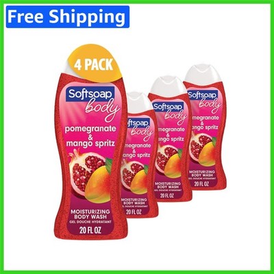 Moisturizing Pomegranate & Mango Spritz Body Wash - 20 Fl Oz Pack of 4 Bottles
