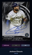 25 Topps Bunt DIGITAL VIP Black Signature Jackson Chourio