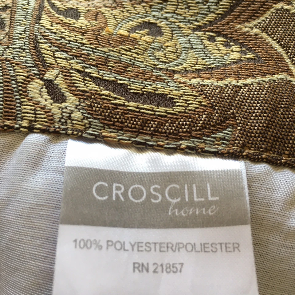 Par de Paneles Cortina Croscill Medianos Marrón Patrón Floral Forrados 40W x 87L cada uno Foto 2 de 4